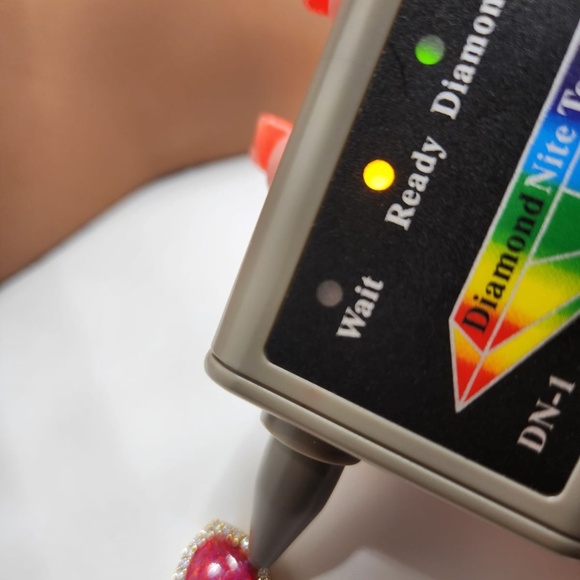 Natural Fire Red Opal Urn Pendant, VVS Moissanite Diamond100% Passes Dia Testers - Picture 3 of 7